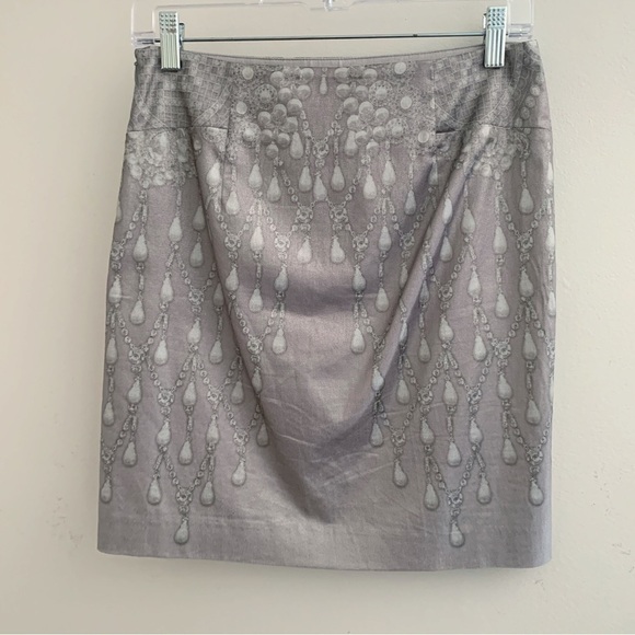 Marc Cain Bead Print Metallic Mini Pencil Skirt Sz 1 XS - Picture 2 of 7